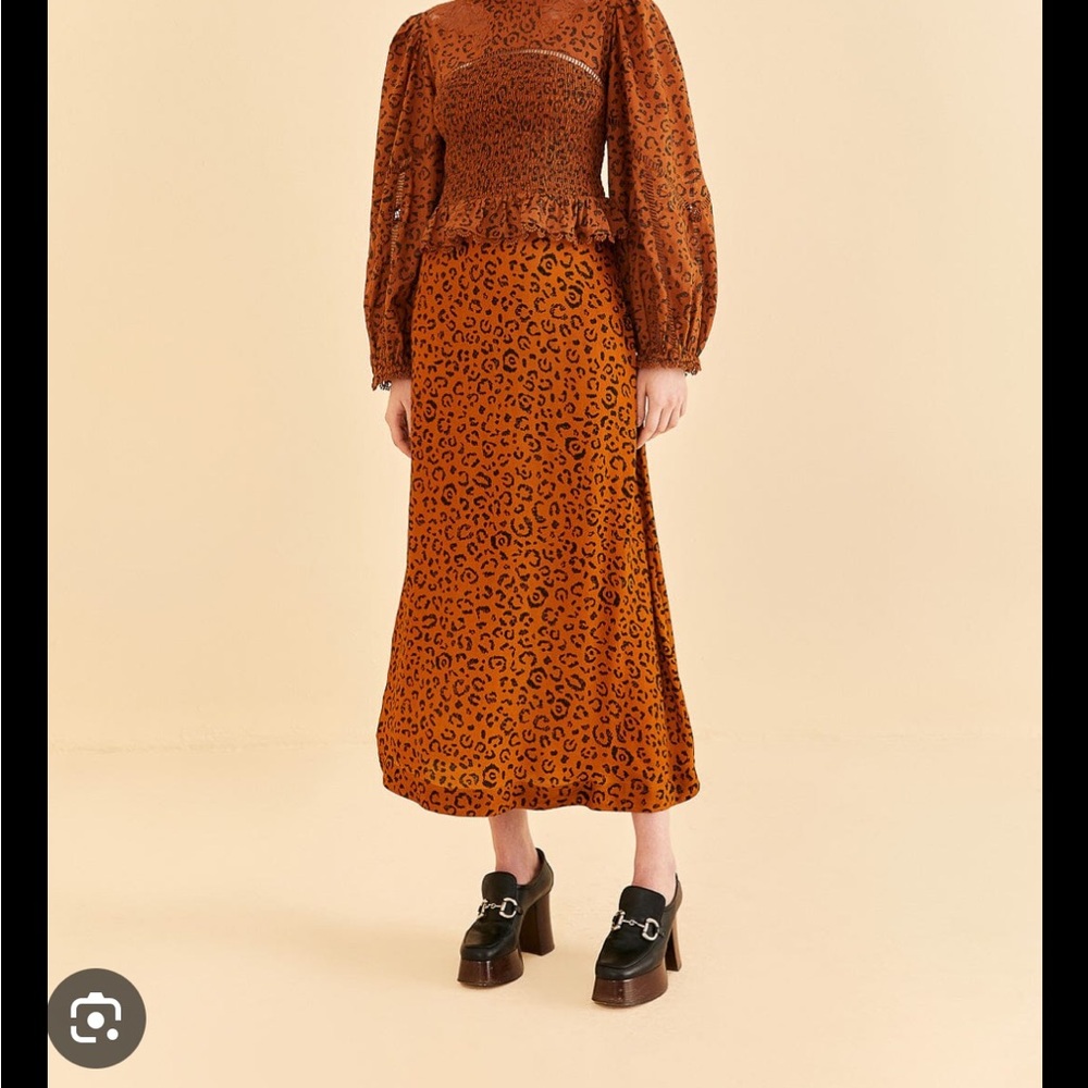 Farm Rio Leopards Midi Skirt